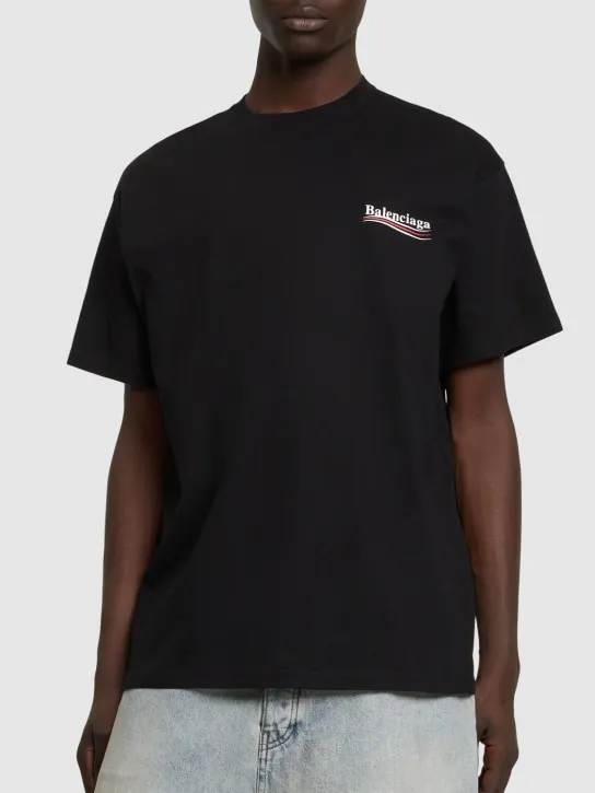 Balenciaga   Political logo crewneck t-shirt 