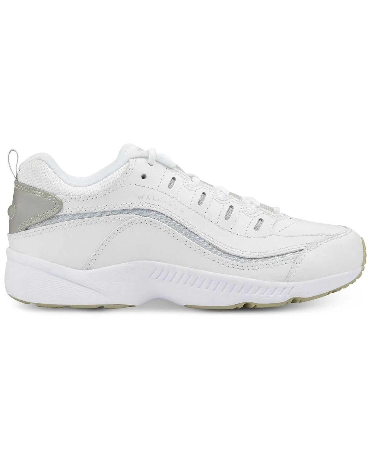 Easy Spirit Women's Romy Walking Shoes White/Grey Leather