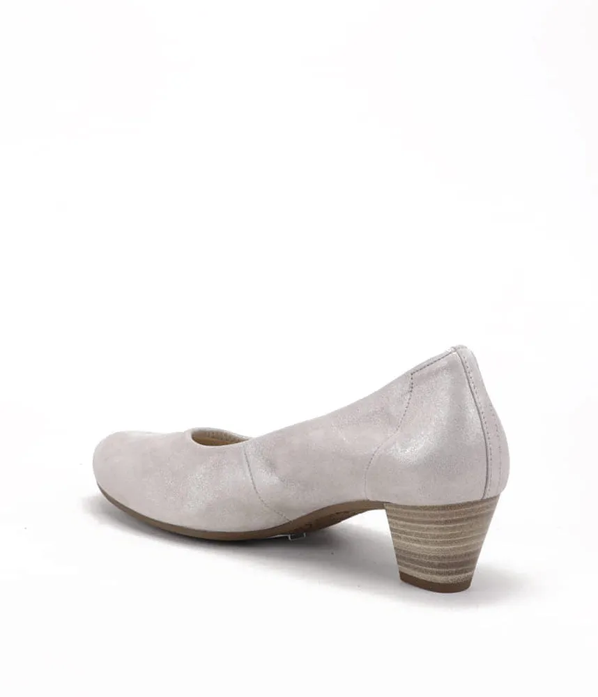 Gabor Dressy Metallic Beige Wide Fit Heels