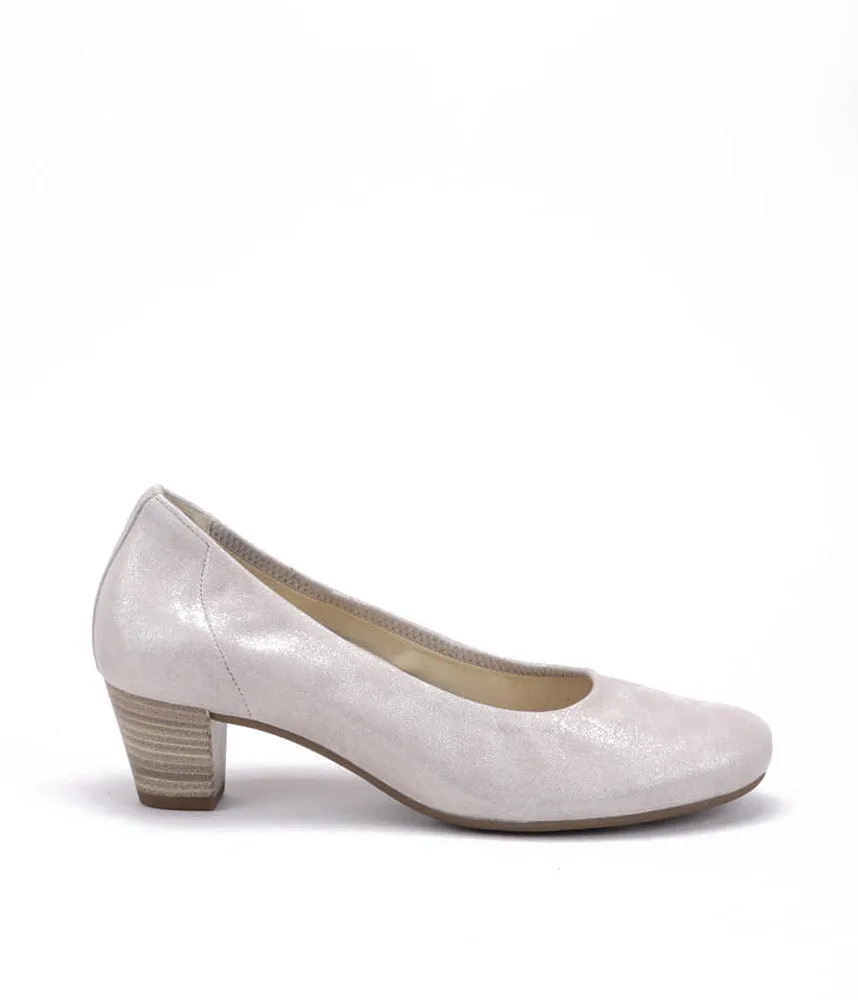 Gabor Dressy Metallic Beige Wide Fit Heels