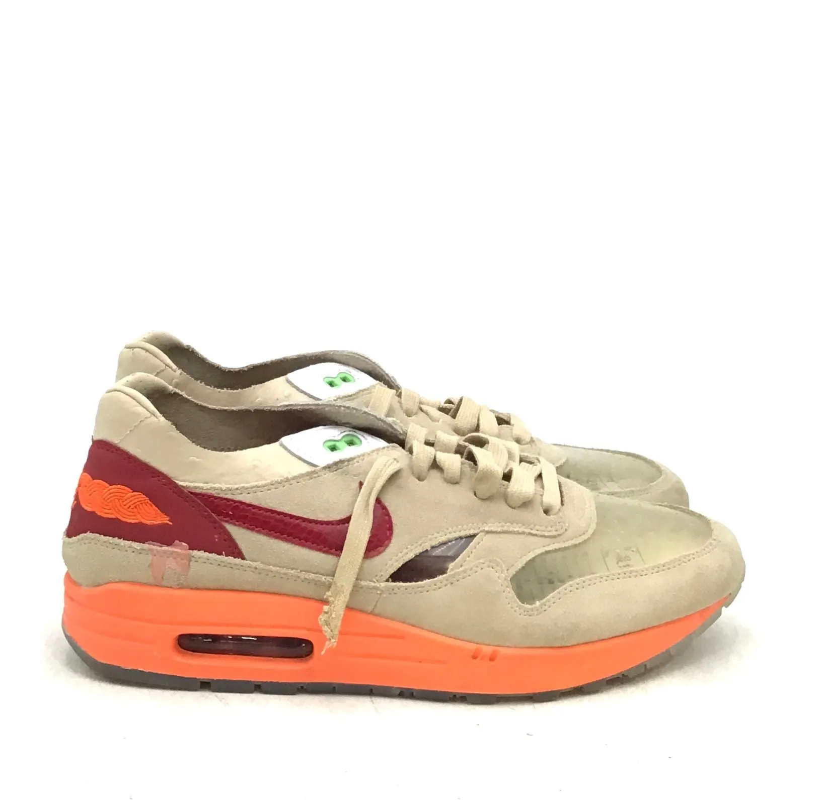 Nike Men's Air Max 1 Tan Orange Kiss of Death Running Athletic Shoes - Size 10.5