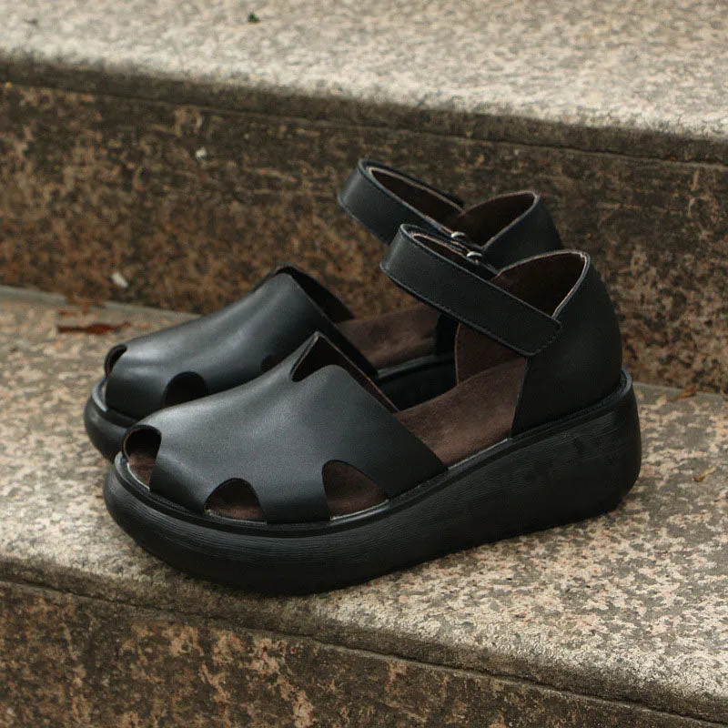Summer Close Toe Handmade Ankle Strap Sandals
